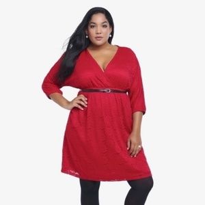 Torrid Red Lace Dress